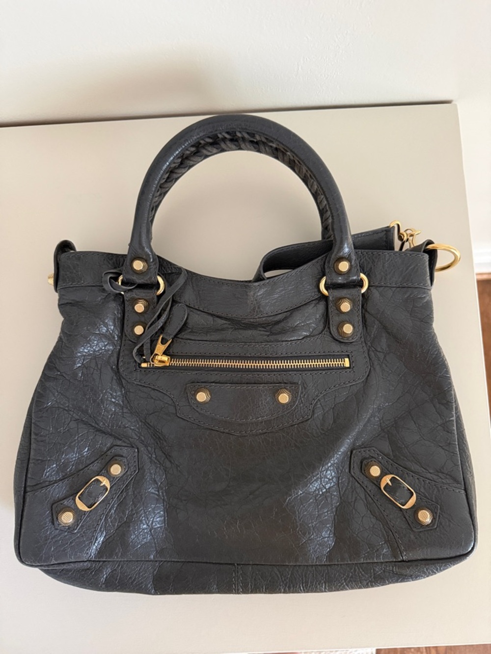 Balenciaga Grey Leather Giant 12 GH First Tote